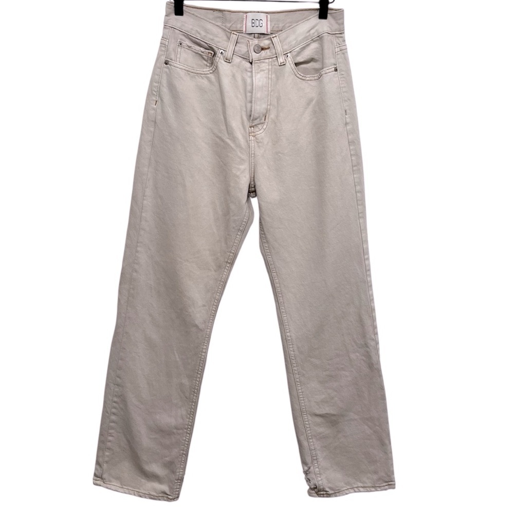 BDG Cowboy High Rise Distressed Jeans Tan Bootcut Size 27